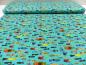 Preview: Patchworkstoff von Benartex aus der Serie Frogtastic mit  Fische bunt aqua